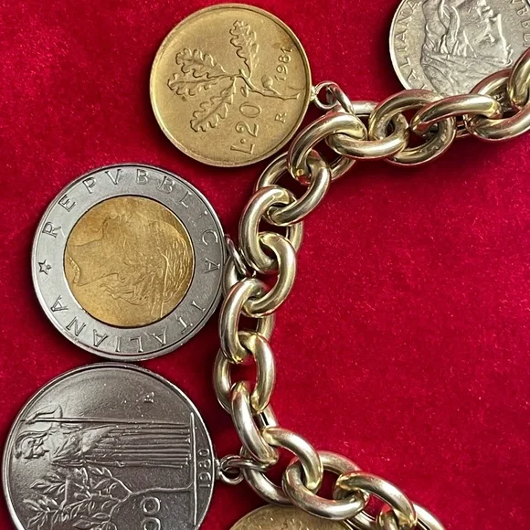 VERONESE Sterling silver bracelet with coins - Picture 2 of 7